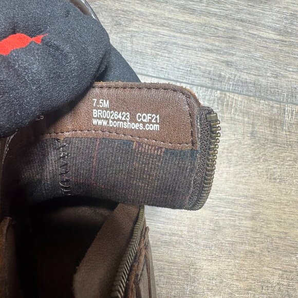 Born Payton Brown Leather Wraparound Strap Ankle Boots Women's Size 7.5 - Picture 5 of 7